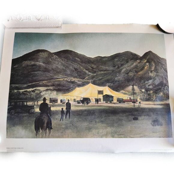 Peter Hurd The Little Circus print 1967 San Patricio New Mexico landscape art - Picture 1 of 7